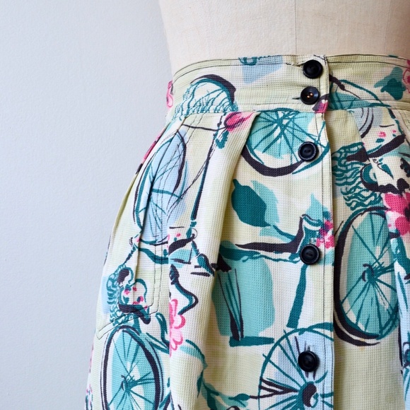 Vintage 1940s Bicycle Day Skirt - Picture 7 of 8